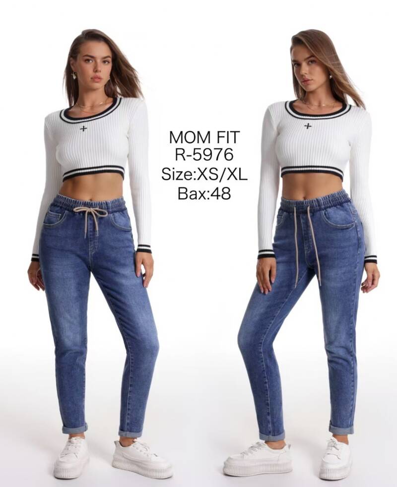 Spodnie damskie jeansy Roz XS-XL, 1 Kolor Paczka 12 szt